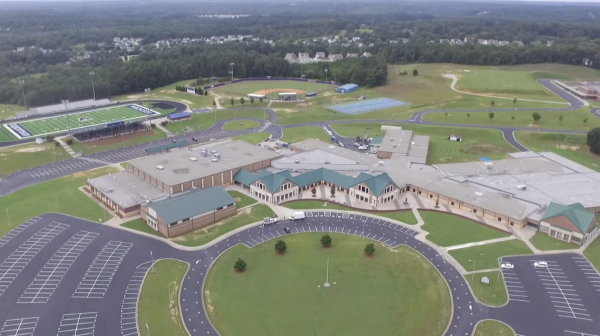 Apalachee High School is part of the Barrow County School District in Winder, Georgia. [Photo is a still shot from a promotional video on the school's Facebook page.]